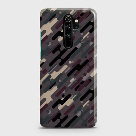 Xiaomi Redmi Note 8 Pro Cover - Camo Series 3 - Red & Brown Design - Matte Finish - Snap On Hard Case with LifeTime Colors Guarantee