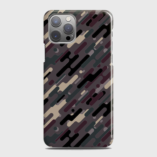 iPhone 12 Pro Max Cover - Camo Series 3 - Red & Brown Design - Matte Finish - Snap On Hard Case with LifeTime Colors Guarantee