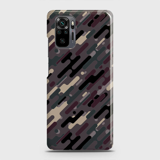 Xiaomi Redmi Note 10 Pro Cover - Camo Series 3 - Red & Brown Design - Matte Finish - Snap On Hard Case with LifeTime Colors Guarantee