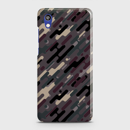 Honor 8S Cover - Camo Series 3 - Red & Brown Design - Matte Finish - Snap On Hard Case with LifeTime Colors Guarantee