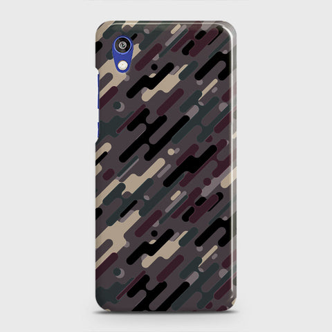 Honor 8S Cover - Camo Series 3 - Red & Brown Design - Matte Finish - Snap On Hard Case with LifeTime Colors Guarantee