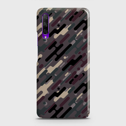 Honor 9X Cover - Camo Series 3 - Red & Brown Design - Matte Finish - Snap On Hard Case with LifeTime Colors Guarantee