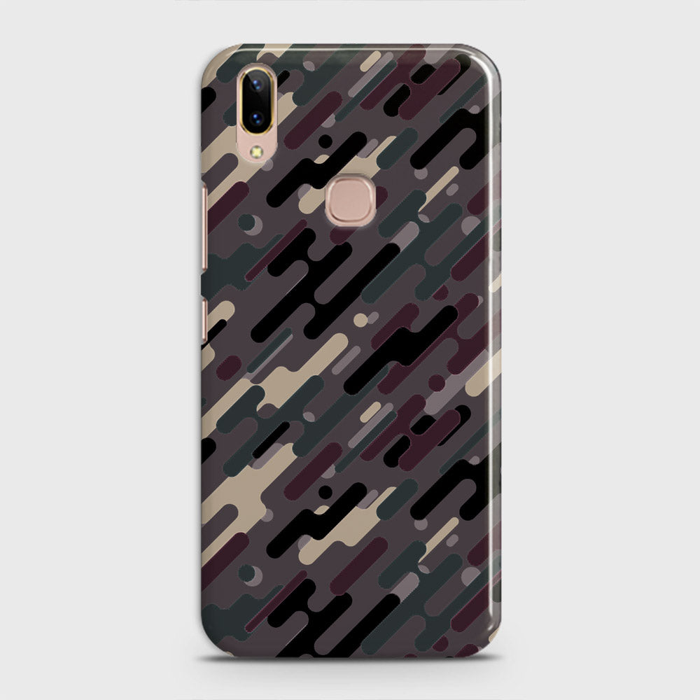 Vivo V9 / V9 Youth Cover - Camo Series 3 - Red & Brown Design - Matte Finish - Snap On Hard Case with LifeTime Colors Guarantee