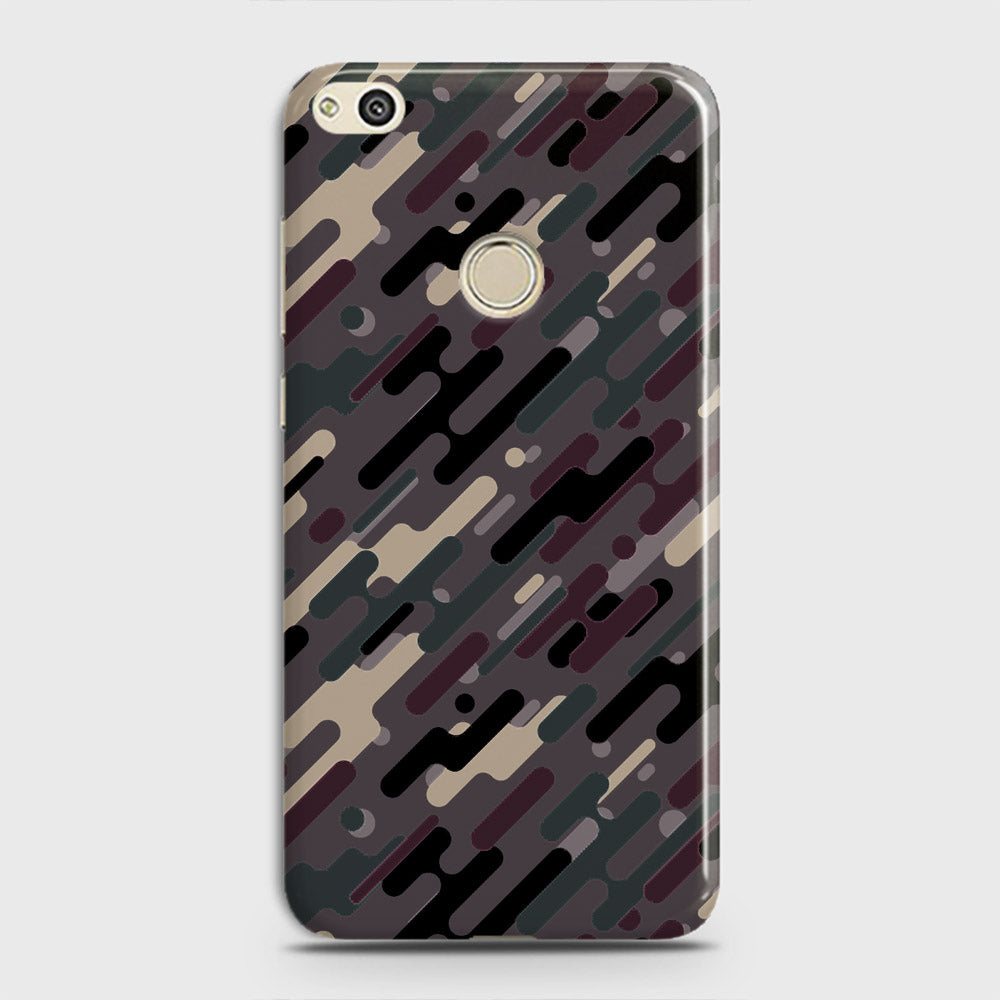 Huawei Nova Lite Cover - Camo Series 3 - Red & Brown Design - Matte Finish - Snap On Hard Case with LifeTime Colors Guarantee