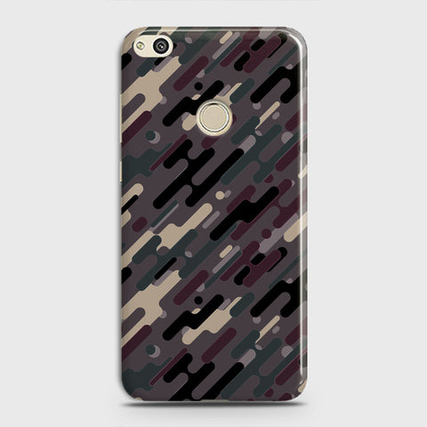 Huawei Nova Lite Cover - Camo Series 3 - Red & Brown Design - Matte Finish - Snap On Hard Case with LifeTime Colors Guarantee