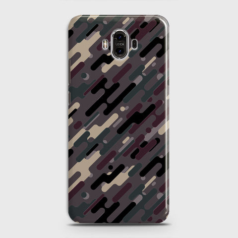 Huawei Mate 10 Cover - Camo Series 3 - Red & Brown Design - Matte Finish - Snap On Hard Case with LifeTime Colors Guarantee