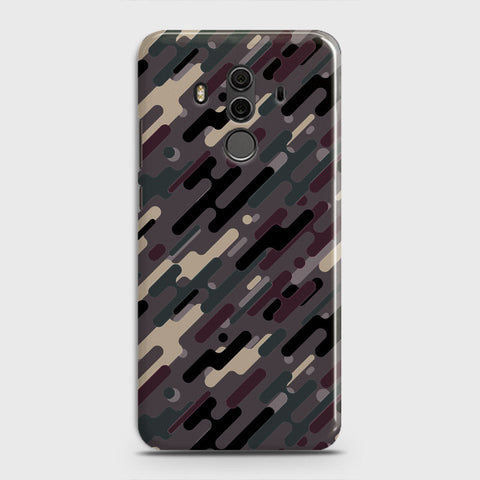 Huawei Mate 10 Pro Cover - Camo Series 3 - Red & Brown Design - Matte Finish - Snap On Hard Case with LifeTime Colors Guarantee