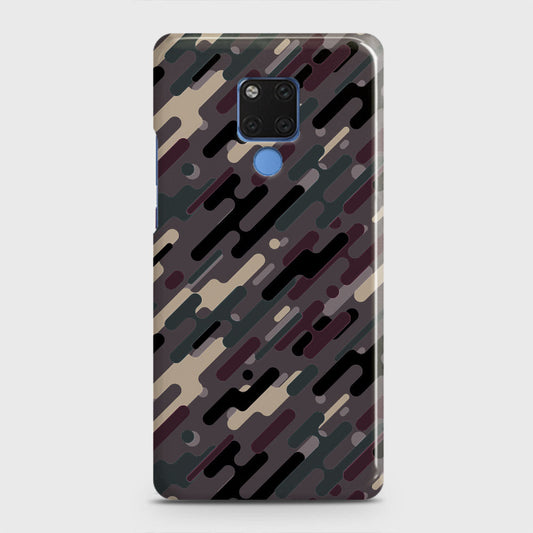 Huawei Mate 20 Cover - Camo Series 3 - Red & Brown Design - Matte Finish - Snap On Hard Case with LifeTime Colors Guarantee