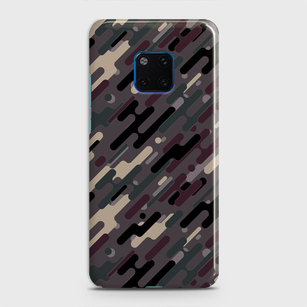 Huawei Mate 20 Pro Cover - Camo Series 3 - Red & Brown Design - Matte Finish - Snap On Hard Case with LifeTime Colors Guarantee