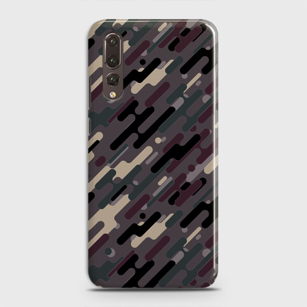 Huawei P20 Pro Cover - Camo Series 3 - Red & Brown Design - Matte Finish - Snap On Hard Case with LifeTime Colors Guarantee