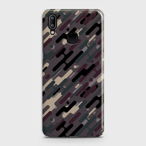 Vivo V11 Cover - Camo Series 3 - Red & Brown Design - Matte Finish - Snap On Hard Case with LifeTime Colors Guarantee