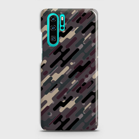 Huawei P30 Pro Cover - Camo Series 3 - Red & Brown Design - Matte Finish - Snap On Hard Case with LifeTime Colors Guarantee