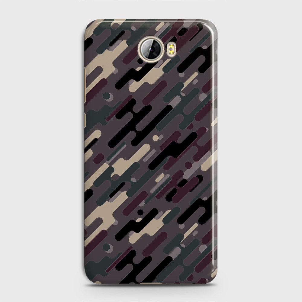 Huawei Y5 II Cover - Camo Series 3 - Red & Brown Design - Matte Finish - Snap On Hard Case with LifeTime Colors Guarantee