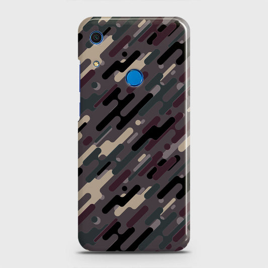 Huawei Y6s 2019 Cover - Camo Series 3 - Red & Brown Design - Matte Finish - Snap On Hard Case with LifeTime Colors Guarantee