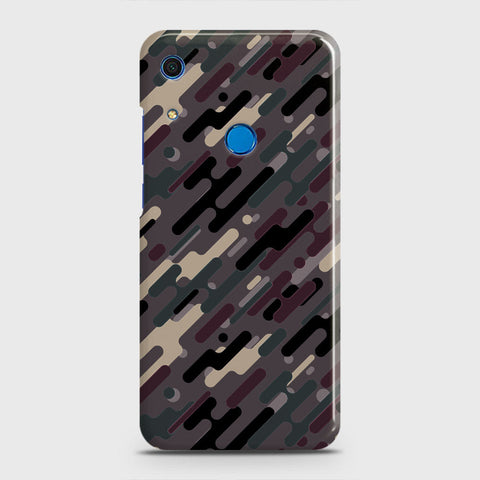 Huawei Y6s 2019 Cover - Camo Series 3 - Red & Brown Design - Matte Finish - Snap On Hard Case with LifeTime Colors Guarantee