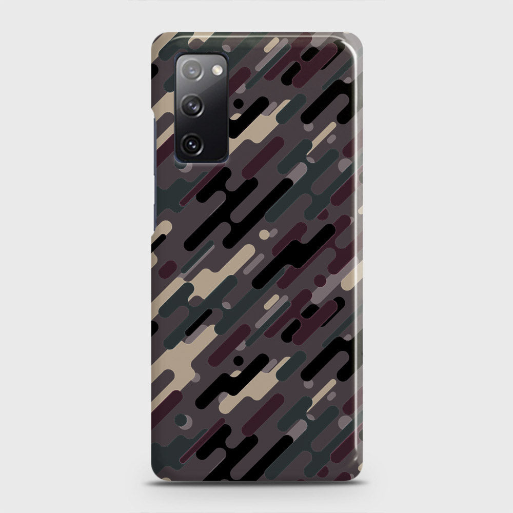 Samsung Galaxy S20 FE Cover - Camo Series 3 - Red & Brown Design - Matte Finish - Snap On Hard Case with LifeTime Colors Guarantee