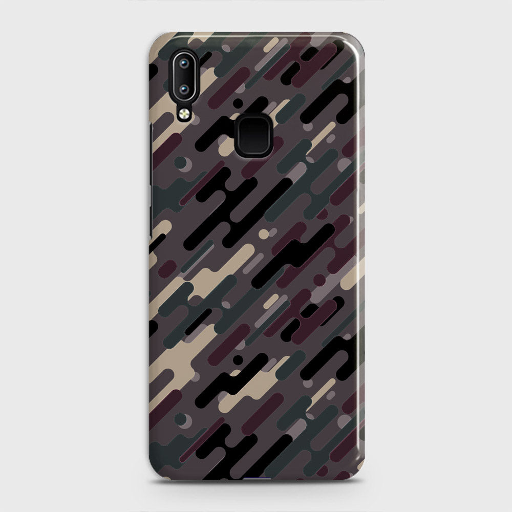Vivo Y91 Cover - Camo Series 3 - Red & Brown Design - Matte Finish - Snap On Hard Case with LifeTime Colors Guarantee