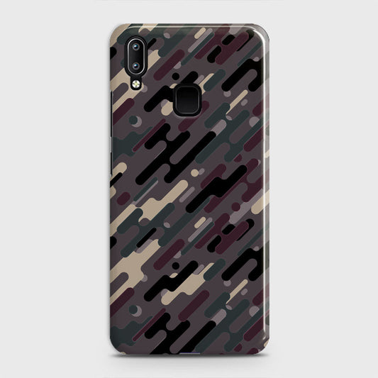 Vivo Y91 Cover - Camo Series 3 - Red & Brown Design - Matte Finish - Snap On Hard Case with LifeTime Colors Guarantee