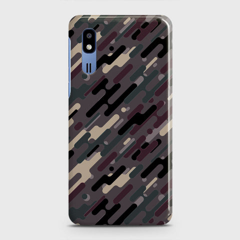 Samsung Galaxy A2 Core Cover - Camo Series 3 - Red & Brown Design - Matte Finish - Snap On Hard Case with LifeTime Colors Guarantee