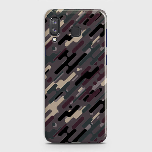Samsung Galaxy A9 Star Cover - Camo Series 3 - Red & Brown Design - Matte Finish - Snap On Hard Case with LifeTime Colors Guarantee