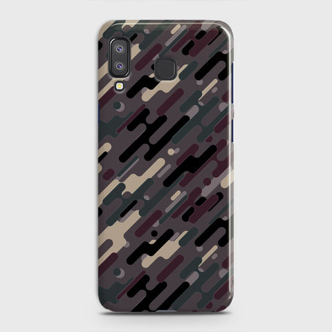 Samsung Galaxy A8 Star Cover - Camo Series 3 - Red & Brown Design - Matte Finish - Snap On Hard Case with LifeTime Colors Guarantee