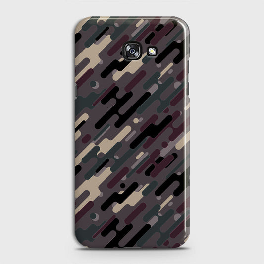 Samsung Galaxy A5 2017 Cover - Camo Series 3 - Red & Brown Design - Matte Finish - Snap On Hard Case with LifeTime Colors Guarantee
