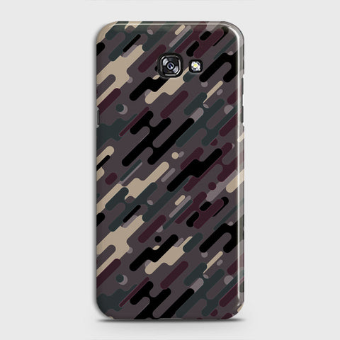 Samsung Galaxy A5 2017 Cover - Camo Series 3 - Red & Brown Design - Matte Finish - Snap On Hard Case with LifeTime Colors Guarantee