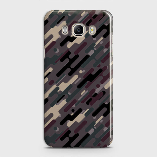 Samsung Galaxy J5 2016 / J510 Cover - Camo Series 3 - Red & Brown Design - Matte Finish - Snap On Hard Case with LifeTime Colors Guarantee