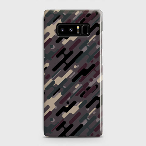 Samsung Galaxy Note 8 Cover - Camo Series 3 - Red & Brown Design - Matte Finish - Snap On Hard Case with LifeTime Colors Guarantee