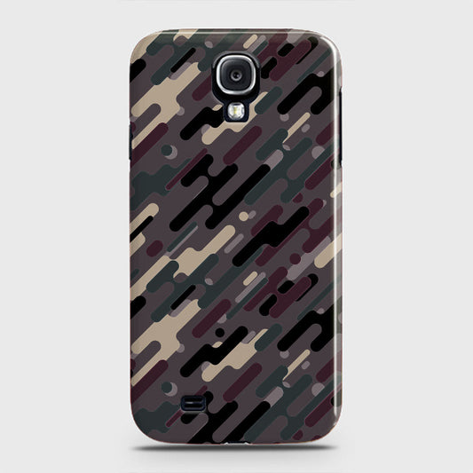 Samsung Galaxy S4 Cover - Camo Series 3 - Red & Brown Design - Matte Finish - Snap On Hard Case with LifeTime Colors Guarantee