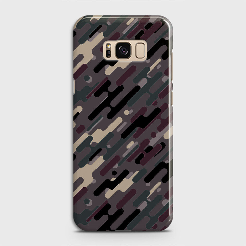Samsung Galaxy S8 Cover - Camo Series 3 - Red & Brown Design - Matte Finish - Snap On Hard Case with LifeTime Colors Guarantee