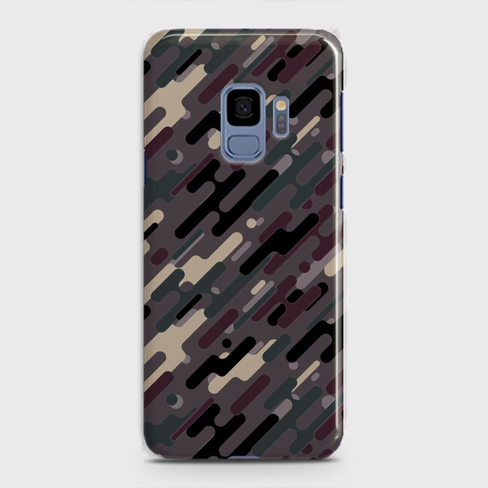 Samsung Galaxy S9 Cover - Camo Series 3 - Red & Brown Design - Matte Finish - Snap On Hard Case with LifeTime Colors Guarantee