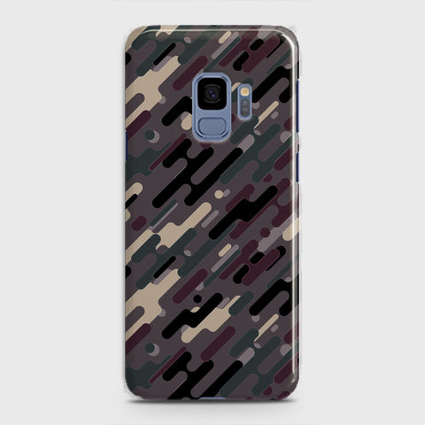 Samsung Galaxy S9 Cover - Camo Series 3 - Red & Brown Design - Matte Finish - Snap On Hard Case with LifeTime Colors Guarantee