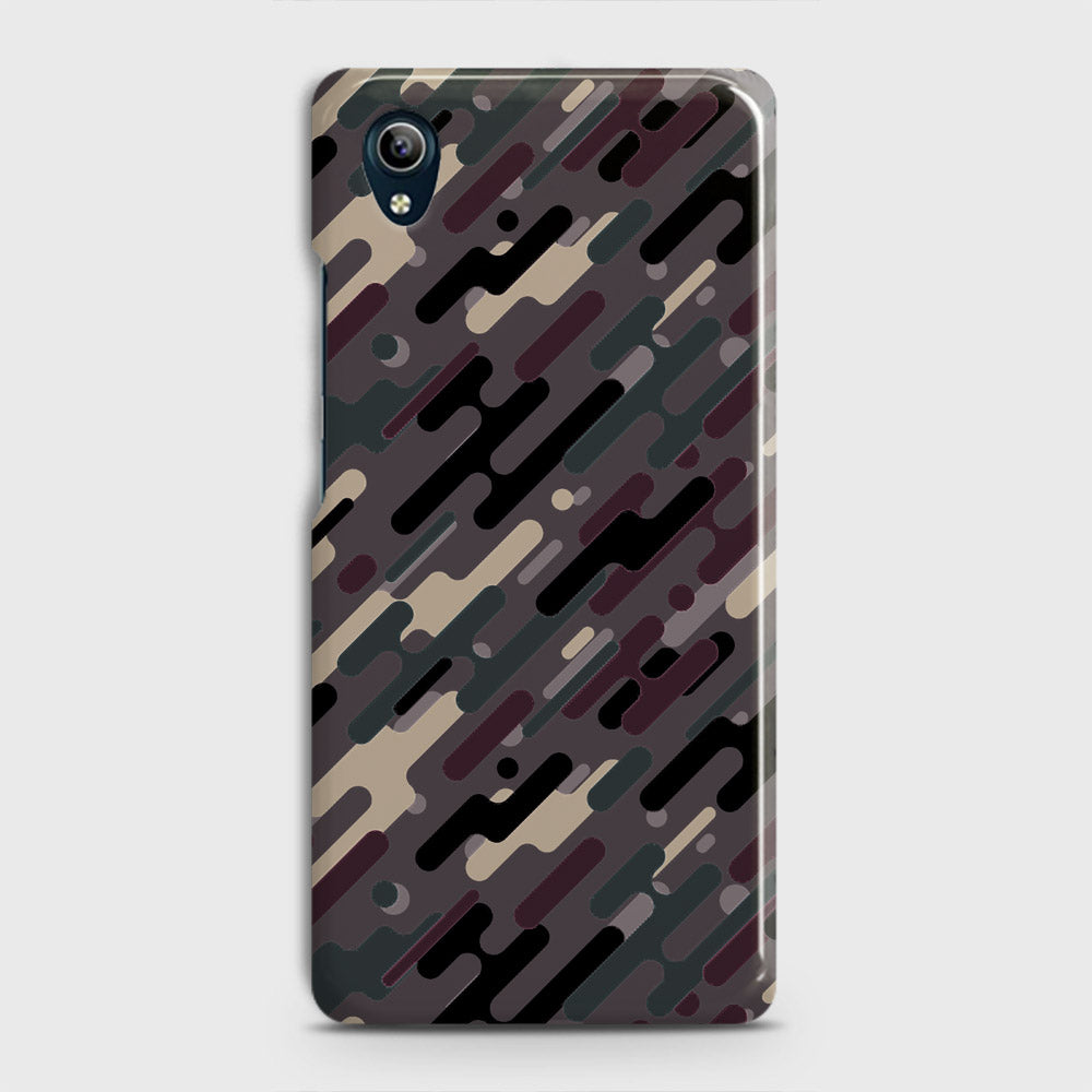 Vivo Y91C Cover - Camo Series 3 - Red & Brown Design - Matte Finish - Snap On Hard Case with LifeTime Colors Guarantee