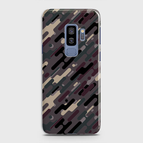 Samsung Galaxy S9 Plus Cover - Camo Series 3 - Red & Brown Design - Matte Finish - Snap On Hard Case with LifeTime Colors Guarantee