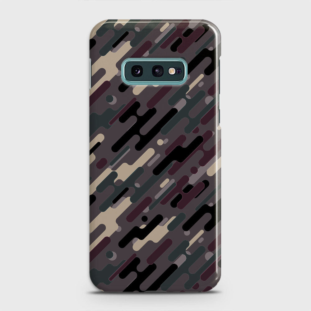 Samsung Galaxy S10e Cover - Camo Series 3 - Red & Brown Design - Matte Finish - Snap On Hard Case with LifeTime Colors Guarantee