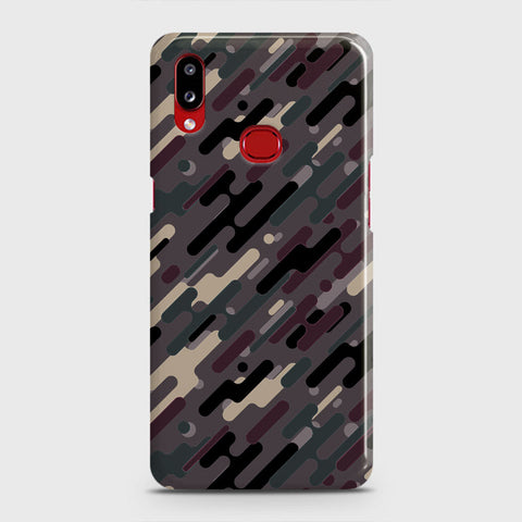 Samsung Galaxy A10s Cover - Camo Series 3 - Red & Brown Design - Matte Finish - Snap On Hard Case with LifeTime Colors Guarantee