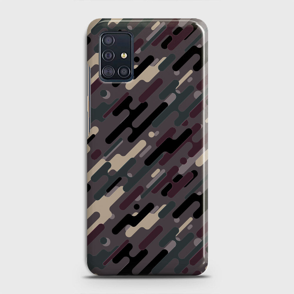 Samsung Galaxy A71 Cover - Camo Series 3 - Red & Brown Design - Matte Finish - Snap On Hard Case with LifeTime Colors Guarantee