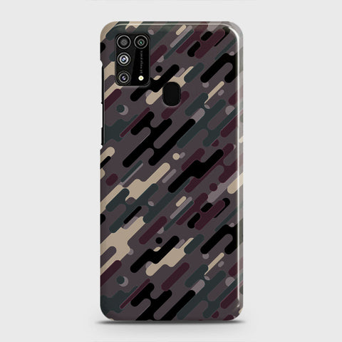 Samsung Galaxy M31 Cover - Camo Series 3 - Red & Brown Design - Matte Finish - Snap On Hard Case with LifeTime Colors Guarantee