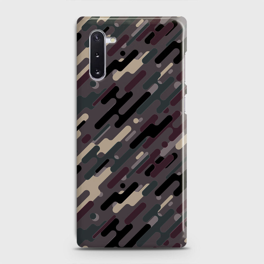 Samsung Galaxy Note 10 Cover - Camo Series 3 - Red & Brown Design - Matte Finish - Snap On Hard Case with LifeTime Colors Guarantee