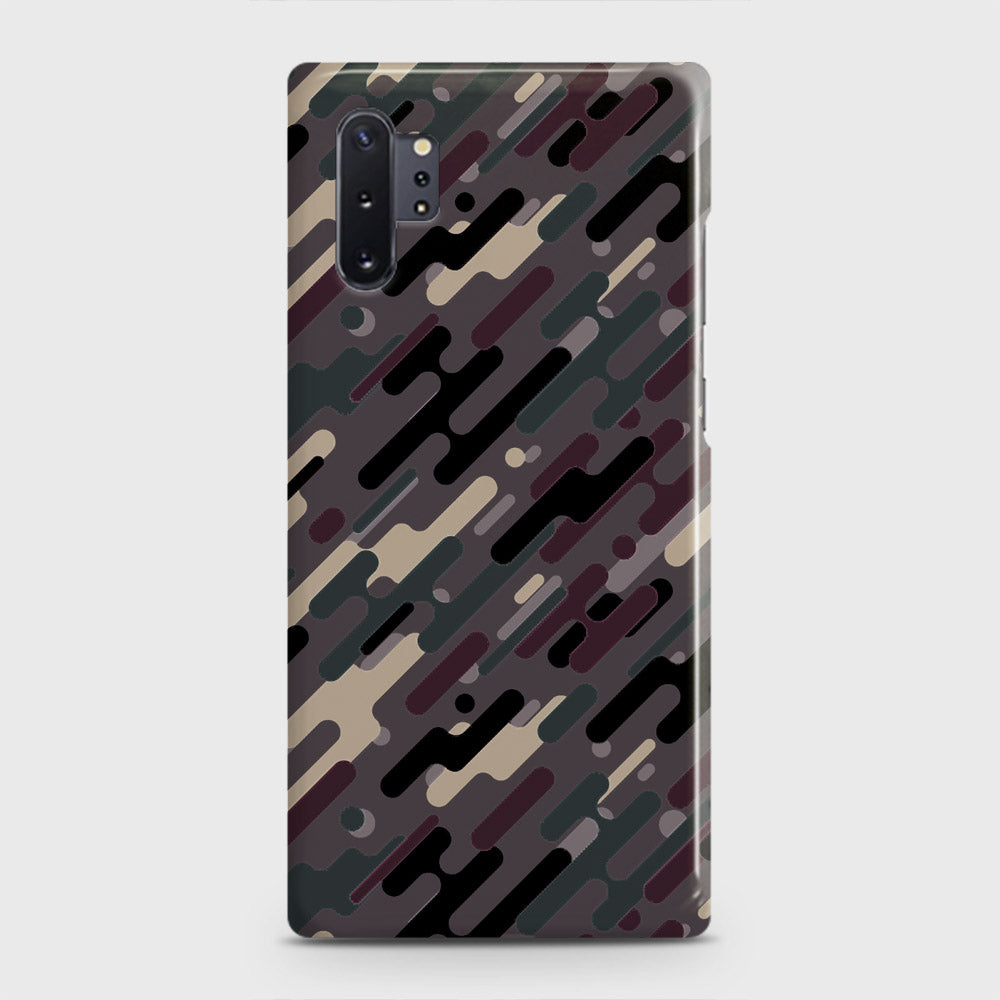 Samsung Galaxy Note 10 Plus Cover - Camo Series 3 - Red & Brown Design - Matte Finish - Snap On Hard Case with LifeTime Colors Guarantee