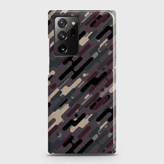 Samsung Galaxy Note 20 Ultra Cover - Camo Series 3 - Red & Brown Design - Matte Finish - Snap On Hard Case with LifeTime Colors Guarantee