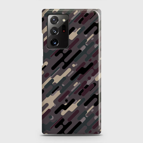 Samsung Galaxy Note 20 Ultra Cover - Camo Series 3 - Red & Brown Design - Matte Finish - Snap On Hard Case with LifeTime Colors Guarantee