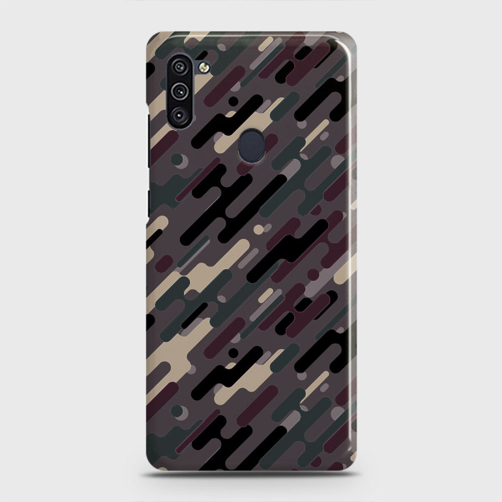 Samsung Galaxy A11 Cover - Camo Series 3 - Red & Brown Design - Matte Finish - Snap On Hard Case with LifeTime Colors Guarantee