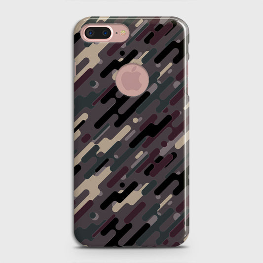 iPhone 8 / 7 Logo Cover - Camo Series 3 - Red & Brown Design - Matte Finish - Snap On Hard Case with LifeTime Colors Guarantee