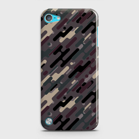 iPod Touch 5 Cover - Camo Series 3 - Red & Brown Design - Matte Finish - Snap On Hard Case with LifeTime Colors Guarantee
