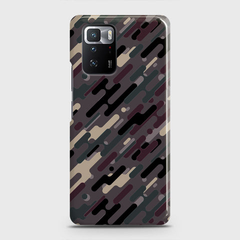 Xiaomi Poco X3 GT Cover - Camo Series 3 - Red & Brown Design - Matte Finish - Snap On Hard Case with LifeTime Colors Guarantee