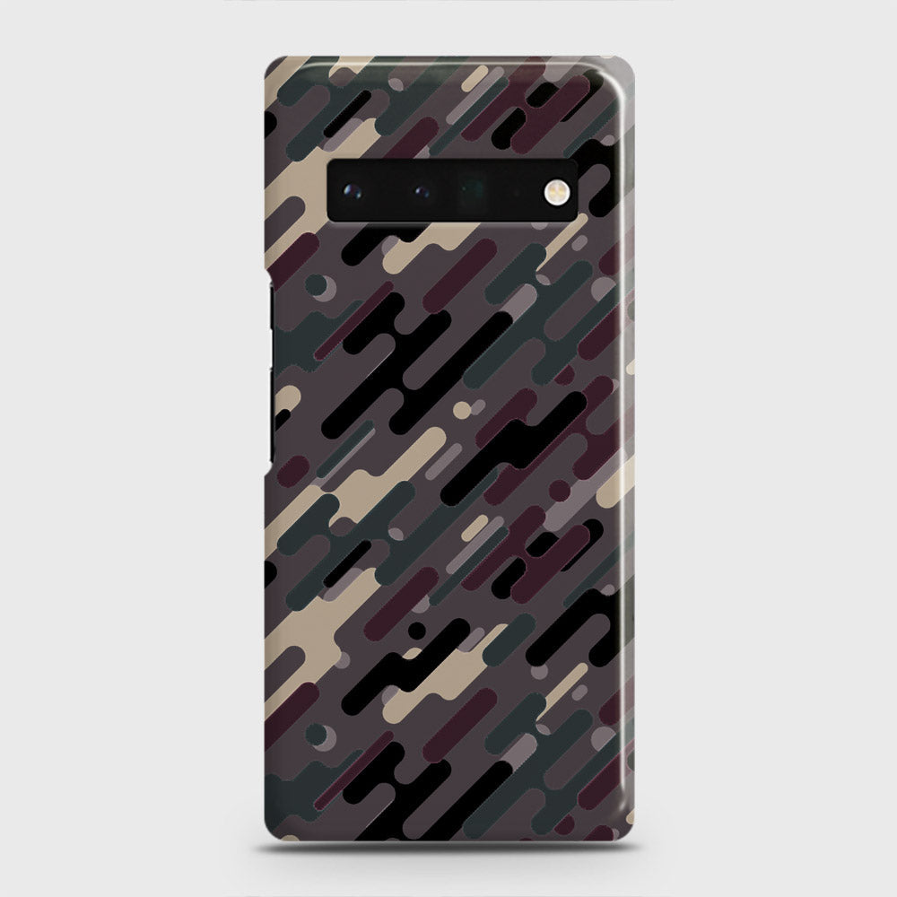 Google Pixel 6 Pro Cover - Camo Series 3 - Red & Brown Design - Matte Finish - Snap On Hard Case with LifeTime Colors Guarantee