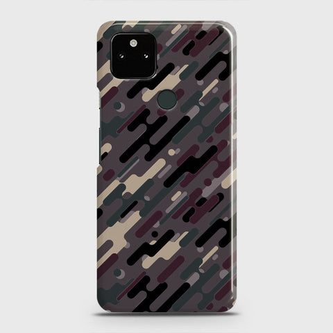 Google Pixel 5a 5G Cover - Camo Series 3 - Red & Brown Design - Matte Finish - Snap On Hard Case with LifeTime Colors Guarantee