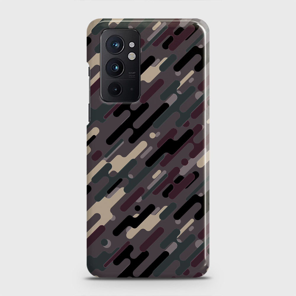 OnePlus 9RT 5G Cover - Camo Series 3 - Red & Brown Design - Matte Finish - Snap On Hard Case with LifeTime Colors Guarantee